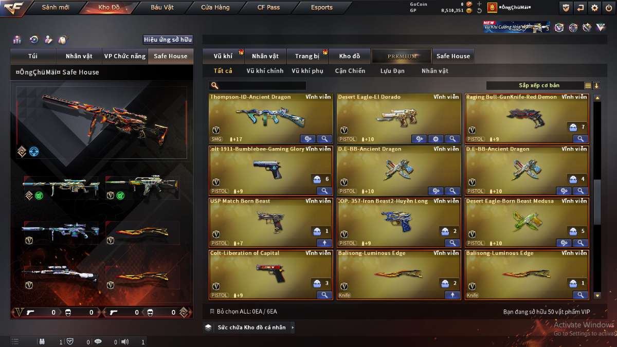 shop acc cf uy tin gia re